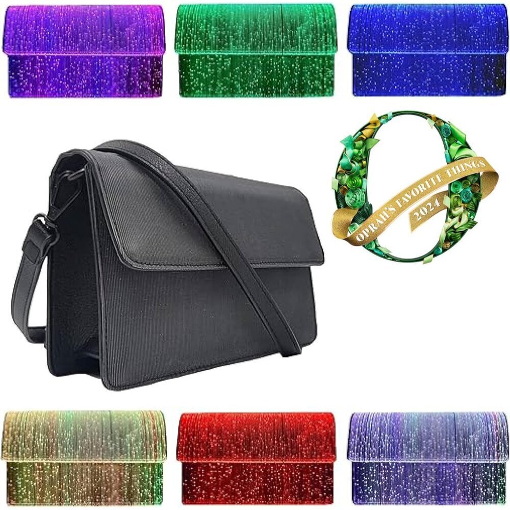 LED Handbag Womens Compact Magnetic Closure Oprah's Favorite Things